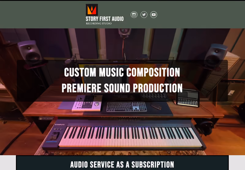 Story First Audio homepage