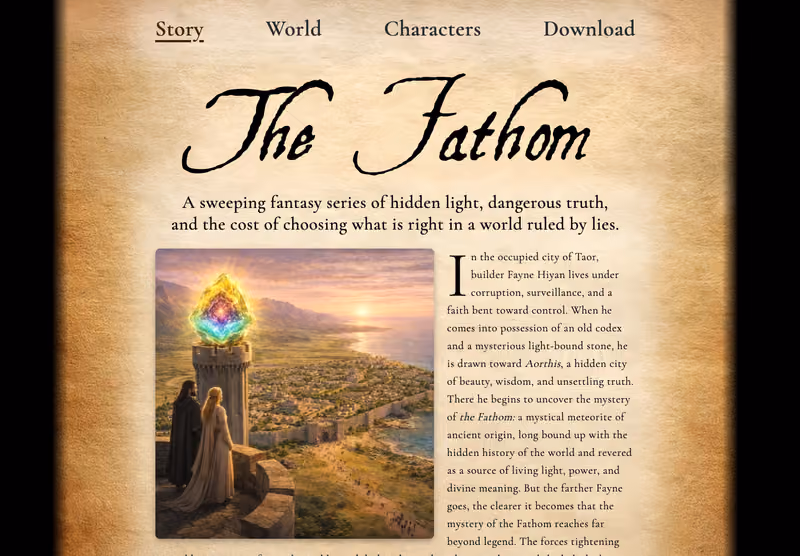The Fathom homepage
